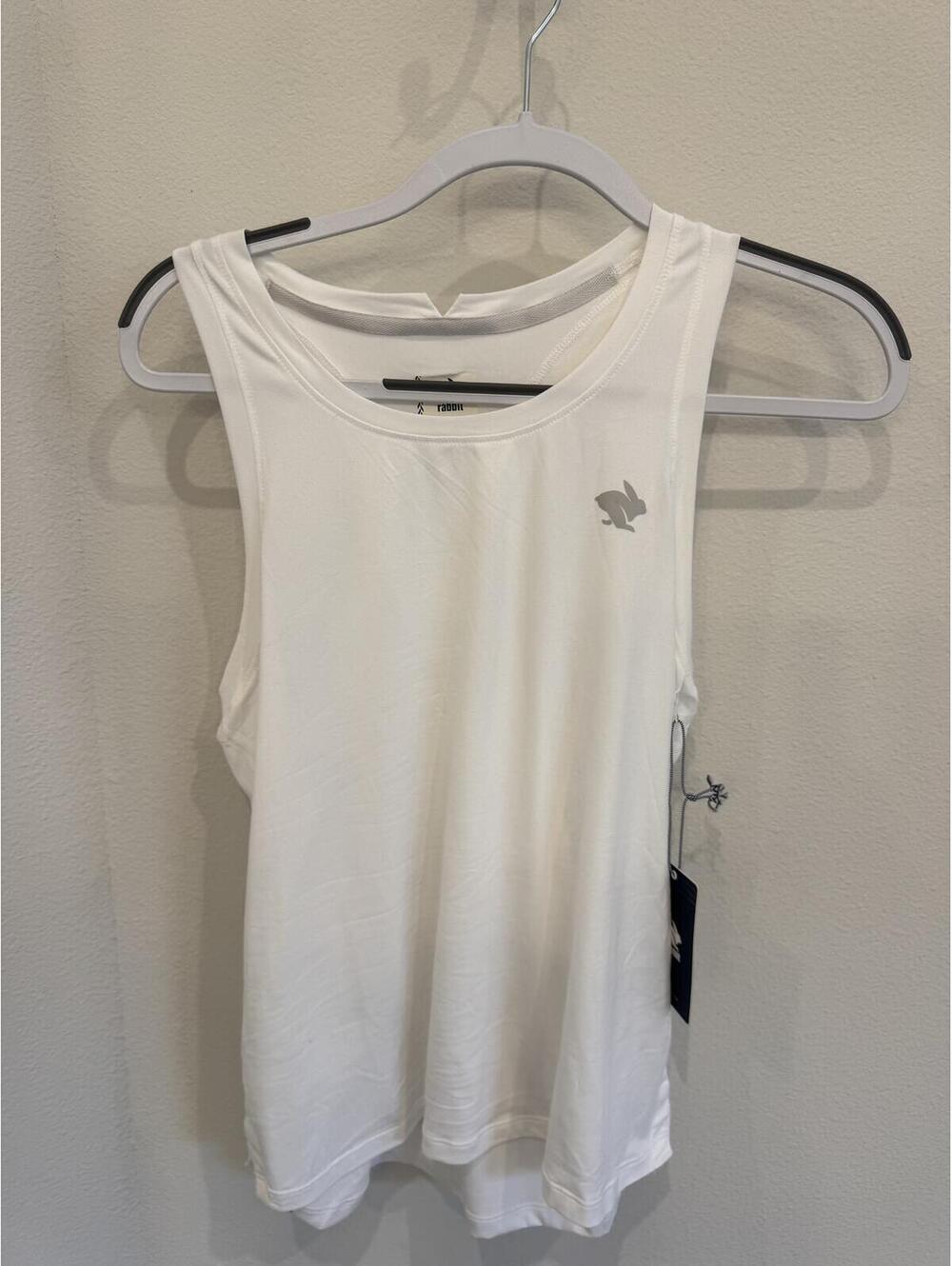 Rabbit White Athletic Racerback Tank Top Size L NWT